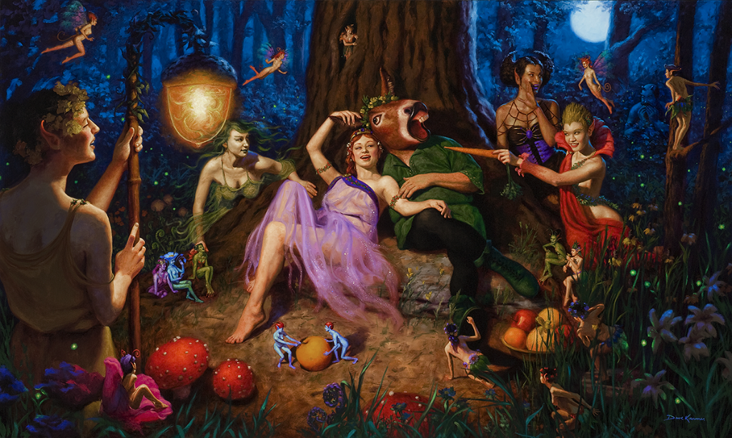 A Midsummer's Night Dream<br>36x60 inch<br>oil on wood<br>no frame<br>$30,000