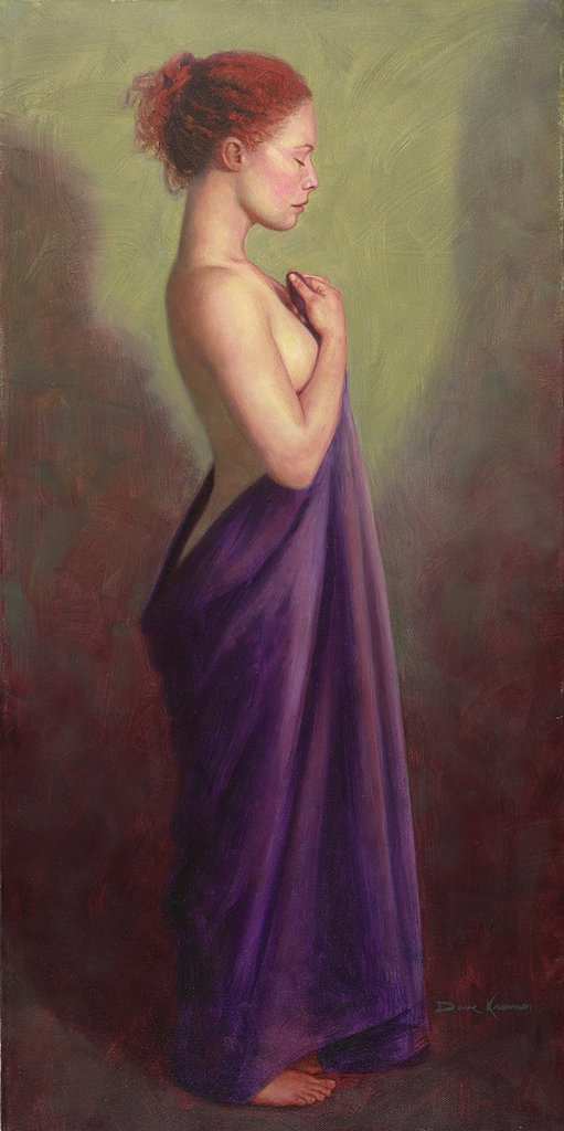 Red in Purple<br>12x24 inch<br>oil on canvas<br>no frame<br>$500