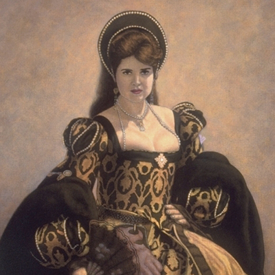 oil portrait of a queen