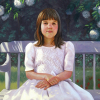 Portrait painting of girl